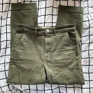 Everlane Slim Leg Crop Pant - Green